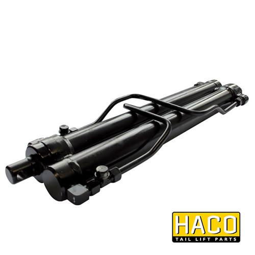 Retraction cylinder AC7 HACO for DH-SM[R] 1500/2000 tail lifts, features a black handle and cylinder, includes screws. Suits Dhollandia CA07.1300.