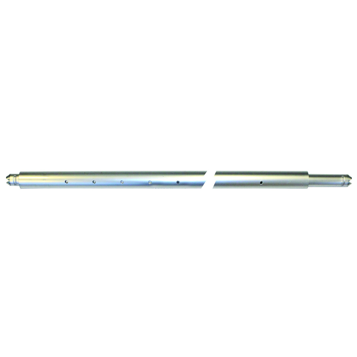 Round Aluminium Shoring Bar, spring-loaded, fits 1375-1750mm, features a 42mm diameter tube with broken end, adjustable for load restraint in commercial trailers.