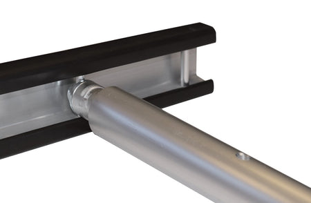 Round Aluminium Shoring Bar, close-up view, showing adjustable spring-loaded mechanism and sturdy construction, fits 1375-1750mm, ideal for load restraint in commercial vehicles.