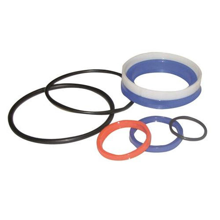 Sealkit Ø40/090mm SA HACO, suitable for Dhollandia Tail Lifts, shown as a set of colored rings for trailer maintenance.