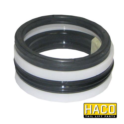 Sealkit GS HACO gasket for Dhollandia Tail Lift, shown as a round component, suits DSGS100.80, Ø80/100mm, double acting, ideal for trailer maintenance.