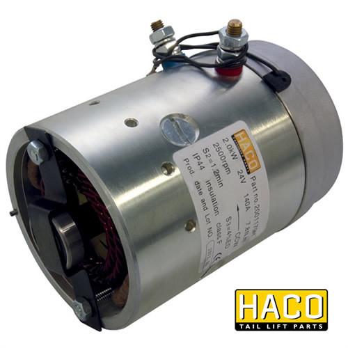 Motor 2kW 24V O F CCW HACO to Suit Zepro 31812 & Bar Cargo 101122169 , Haco Tail Lift Parts - HACO, Nationwide Trailer Parts Ltd
