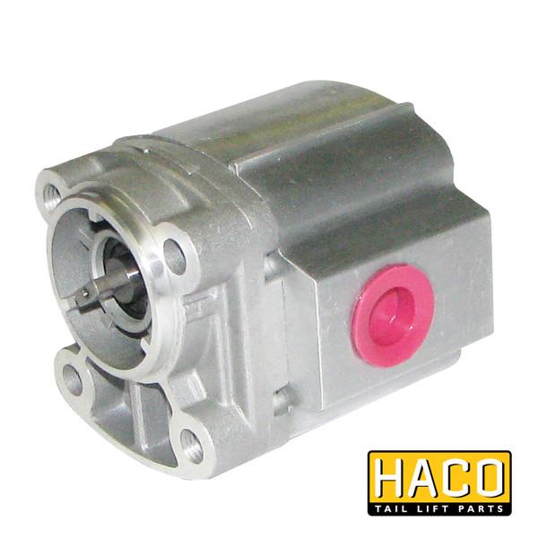 Pump 1.7cc MD-type HACO for Dhollandia Tail Lifts, featuring a silver metal body with a distinctive red circle.