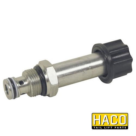 Cartridge HACO for Bar Cargo 101124863, Ø15, M20x1.5 thread, double acting; close-up of metal component ideal for commercial trailers and vehicles.
