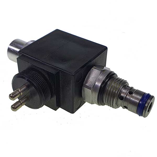 Solenoid Valve Single Acting 24v 18mm with plug and cable, ideal for large commercial trailers and vehicles.
