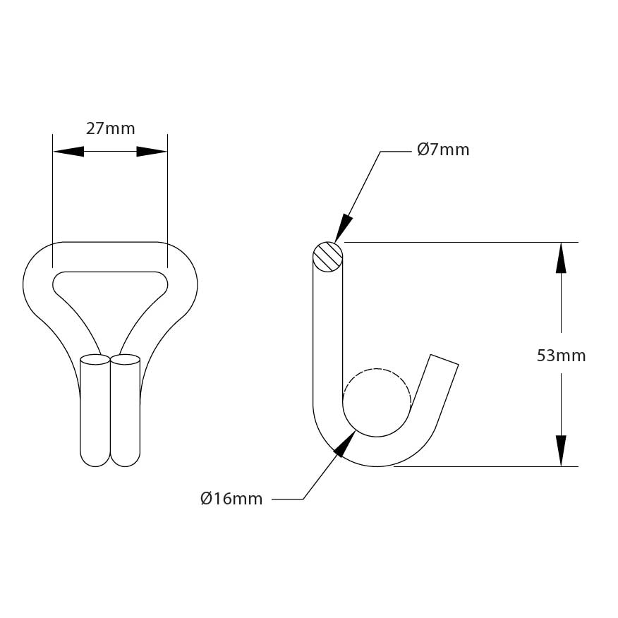 25mm Wide, 800kg Ratchet Strap with Claw Hook Ends, featuring a paddle handle ratchet and 4-metre length, illustrated in a technical diagram.