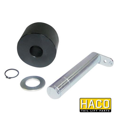 Platform roller Ø36mm HACO for MBB tail lifts, fits part 1358181, featuring a metal cylinder design with black handle.