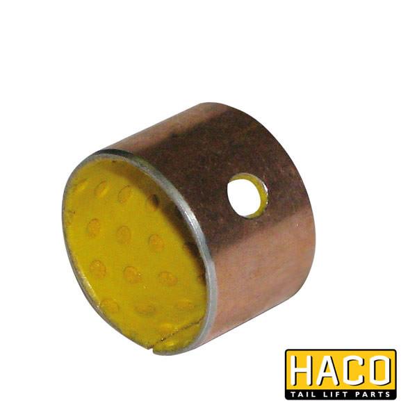 Bearing Ø25/28-20 PAP HACO, metal cylinder close-up, designed for Dhollandia Tail Lifts, interchangeable with part M1825.20T, suitable for commercial trailers.