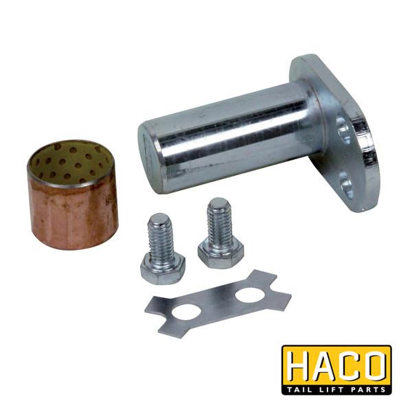 Pin set Ø30 HACO, featuring a metal cylinder and bolts, designed to fit Ratcliff Palfinger Tail Lift, part number 4101-451-0.