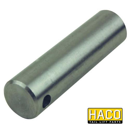 Metal cylinder pin Ø20 Length=74mm, HACO alternative for Ratcliff Palfinger Tail Lift, part 3124-039-1, featuring precise hole placements for secure attachment.