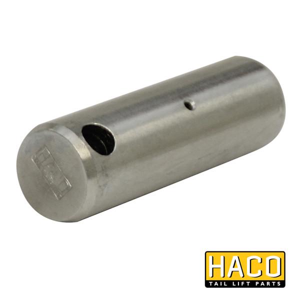 Pin Ø30x93mm HACO, a perforated metal cylinder, interchangeable with Dhollandia part M1730.093.BO10, designed for tail lifts.