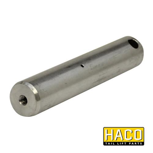 Pin Ø30x158mm HACO for M1730.158.BO10, a metal cylinder with a hole, suited for commercial trailer parts.