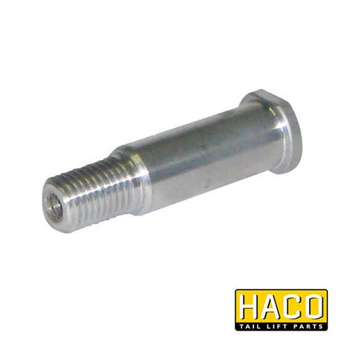 Pin Ø20x76mm HACO with nut, designed for M1720.076, shown in close-up, suitable for commercial trailer hardware applications.