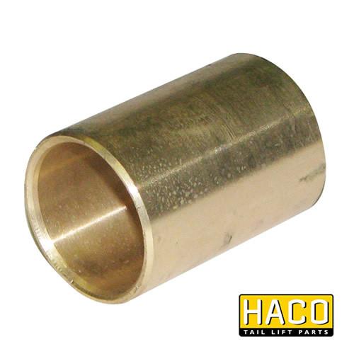 Bearing Bush HACO for Dhollandia Tail Lifts, shown as a close-up of a brass cylinder, interchangeable with part M1930.50.35.