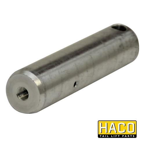 Pin Ø25x104mm HACO, a metal cylinder with a hole, designed to suit M1725.104.BO08, ideal for commercial trailer and vehicle parts.