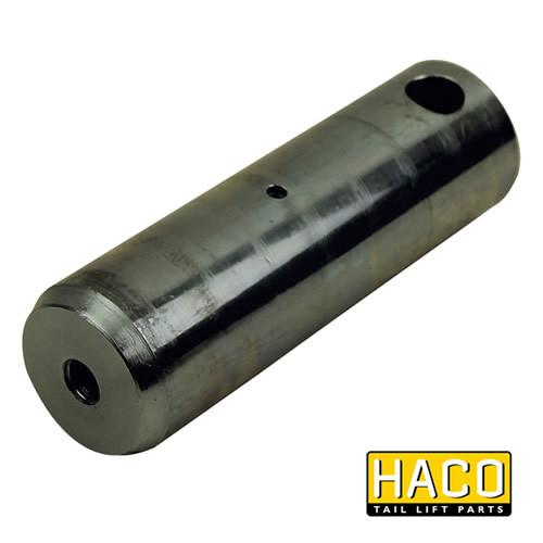 Pin Ø30x97mm HACO, black metal cylinder with holes, compatible with Dhollandia M1730.097.BO10, for tail lift systems.