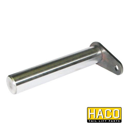 Pin Ø30x200mm HACO for M1730.200.B, a cylindrical metal pin with a bracket, suitable for Dhollandia tail lifts, from Nationwide Trailer Parts Ltd.