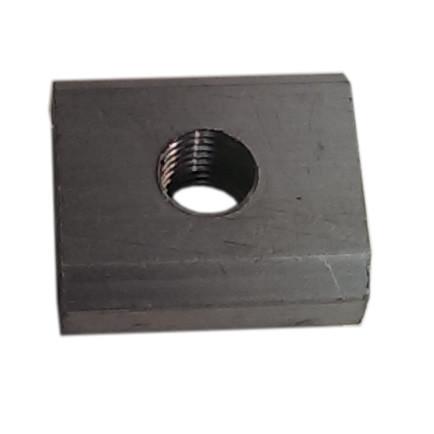 M16 1 Hole Nut Strip 45MM LG, square metal piece with hole, suitable for Ratcliff Palfinger Tail Lifts, essential household hardware fastener.