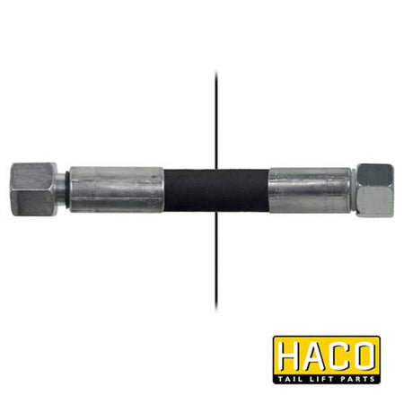 Hose HACO - 800mm length with double steel jacket, interchangeable with Dhollandia part KSH0800.MM, designed for tail lift durability and reliability.