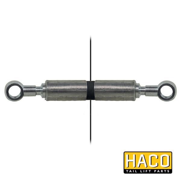 Metal hose assembly, Hose Eye=Ø10/Eye=Ø10 - L=2700mm, compatible with Dhollandia Tail Lifts, showing two round holes and cylindrical metal structure.