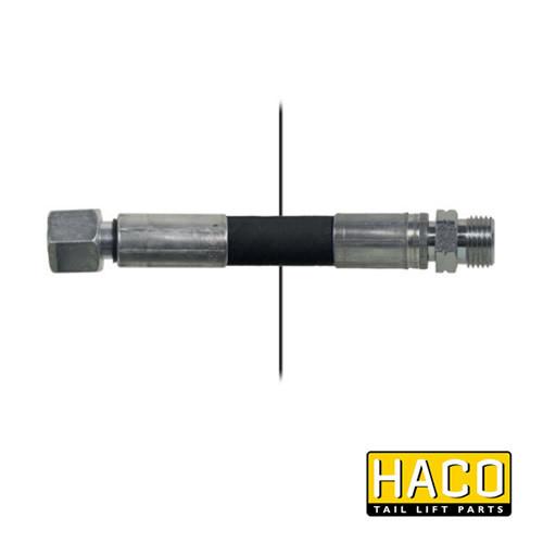 Hose HACO to Suit MBB Palfinger 1295727, featuring a close-up view of its metal tube with double steel jacket, 850mm in size.