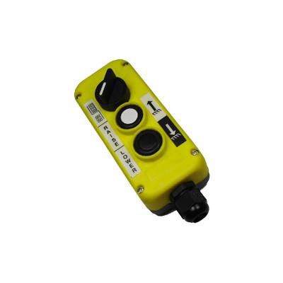 Ratcliff Control Box - Three Button featuring up, down, and selector functions, suitable for commercial vehicles' control systems.