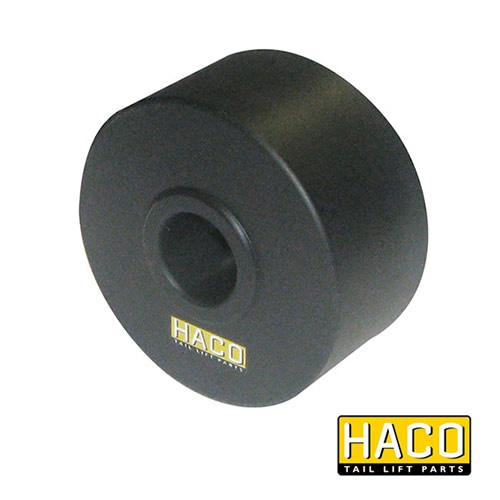 Platform Roller Ø100/28-50MM HACO, suitable for MBB tail lifts, featuring a round, black design with a central hole.