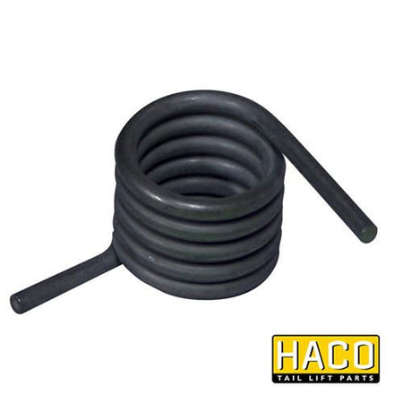 Spring pallet stopper S2 HACO with two long coiled tubes, designed for Bar Cargo 101126433, displayed on a plain backdrop.