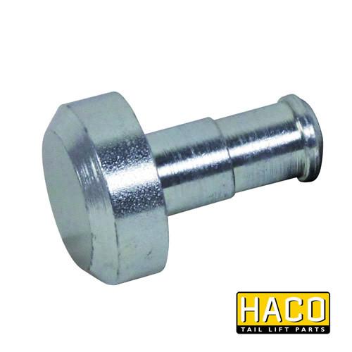 Small Pin HACO for Ratcliff Palfinger Tail Lift, shown as a close-up silver bolt, compatible with part 3231-012-0.