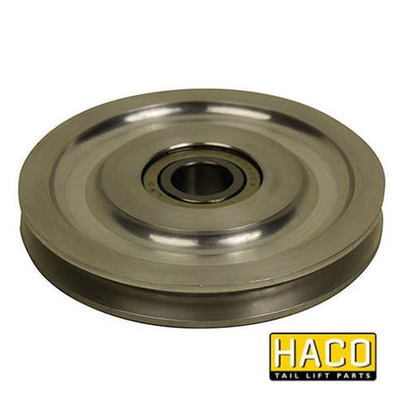 Cable pulley 1000kg HACO, metal construction, designed for Ratcliff Palfinger Tail Lift, compatible with Ratcliff part P21, ideal for commercial trailer use.