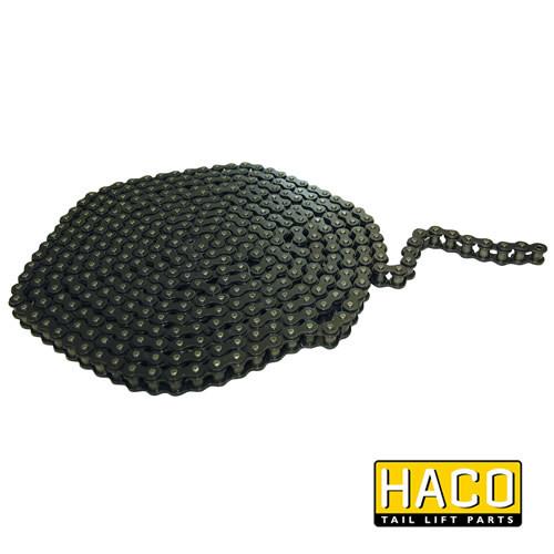 Close-up of HACO chain for 500kg load, 6m length, compatible with Ratcliff Palfinger Tail Lift, part 1385-012-1, available at Nationwide Trailer Parts Ltd.