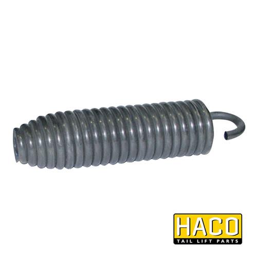 Spring tiltcylinder HACO fitting, compatible with Dhollandia VRT008, featuring a metal coil spring visible against a white background, designed for commercial trailer tail lifts.