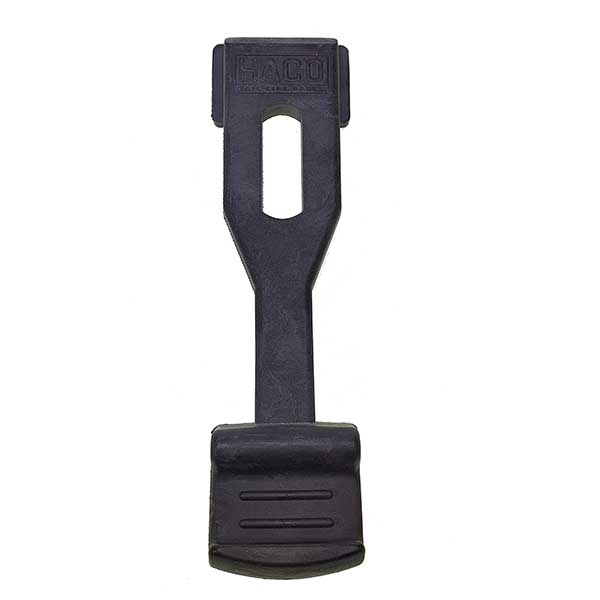 Pack Cover Rubber Lock / Toggle for Dhollandia power packs, designed to fit part M3056, featuring a black plastic pedal.