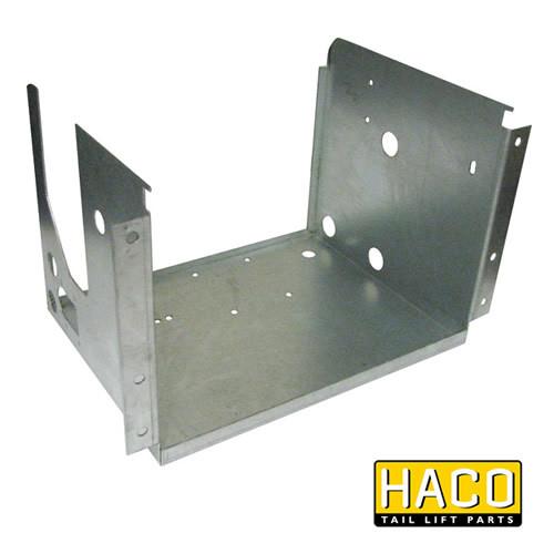 Case power pack Haco (right position) 3kW for Dhollandia M0406.R, featuring a metal frame with holes, ideal for large commercial trailers and vehicles.