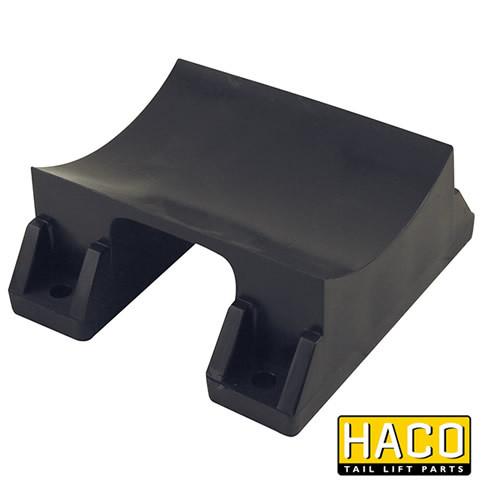 Motor bracket HACO suit M0415, a black plastic part with multiple holes, designed as an alternative for Dhollandia Tail Lifts, available at Nationwide Trailer Parts Ltd.