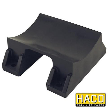 Motor bracket HACO suit M0415, a black plastic part with multiple holes, designed as an alternative for Dhollandia Tail Lifts, available at Nationwide Trailer Parts Ltd.