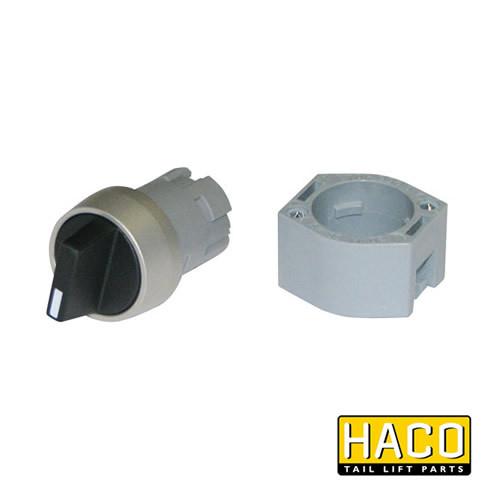Rotary Button HACO for Dhollandia Tail Lifts, part E0343, featuring a three-position switch with symbol I-O-I.