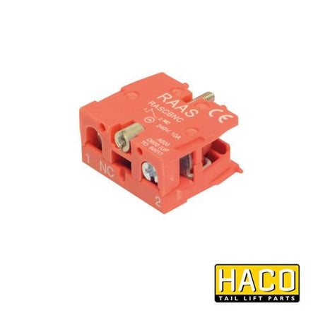 Contact 1xNC HACO, an electrical component compatible with Dhollandia Tail Lifts, shown in a detailed close-up.