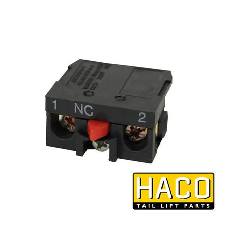Contact NC HACO electrical device for Ratcliff Palfinger Tail Lift, model 2651-020-5, featuring a prominent red button for easy operation.
