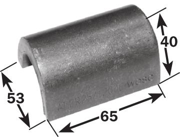Weld On Lashing Link High Tensile Steel - 12,000kg, metal cylinder with measuring tape, conforms to EN29367-2 standards for secure transportation on RO/RO ships.