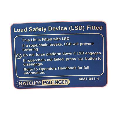 Load Safety Device Fitted Sign