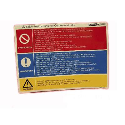 Safety Instructions Label , Ratcliff Tail Lift Parts - Ratcliff, Nationwide Trailer Parts Ltd