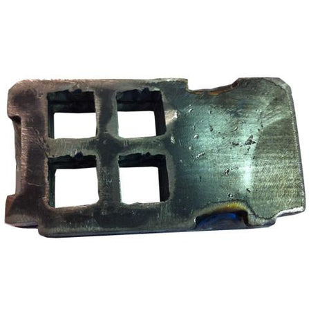 Adjustable Torsion Block - 4 x 5/8 for Ross & Bonnyman tail lifts, featuring a metal design with visible holes, ideal for commercial trailer use.