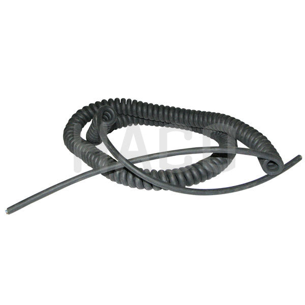 3 Core (6 Metre Wander) Lead, coiled, suitable for tail lifts, offering a closed length of 2 metres and stretches up to 6 metres.
