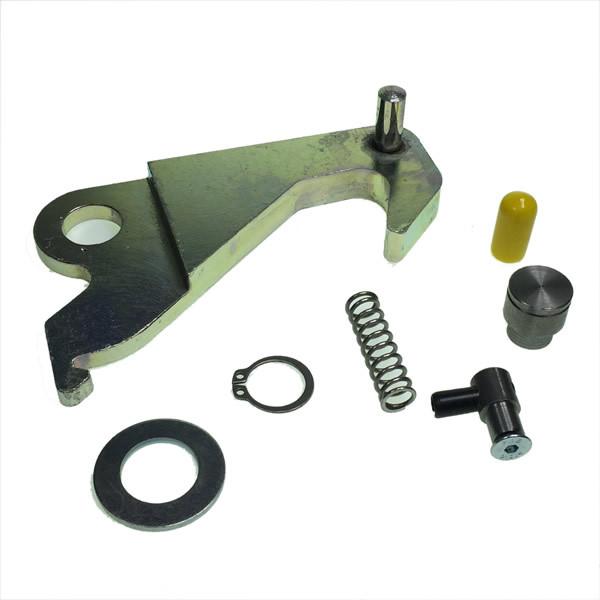 Non Extended Safety Catch Assy for TL1000/DL500GPMK3, a close-up of metal tool machinery designed for tail lift models, featuring precision-engineered components.
