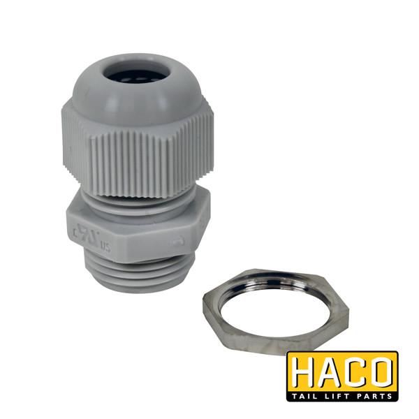 Swivel + nut PG11 HACO, plastic connector for Ratcliff Palfinger Tail Lift, suitable for Ratcliff part 2602-002-4.