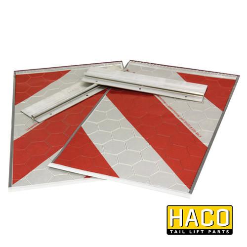 Set of flags full-reflection HACO to suit Bar Cargo 101111585 , Haco Tail Lift Parts - Bar Cargolift, Nationwide Trailer Parts Ltd