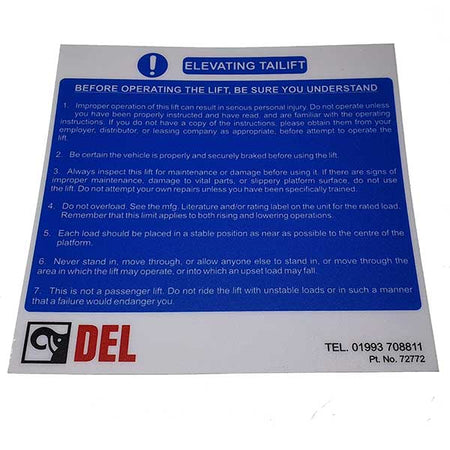 Urgent Warning Decal featuring bold text, ideal for commercial trailers and vehicles, highlighting important messages effectively.