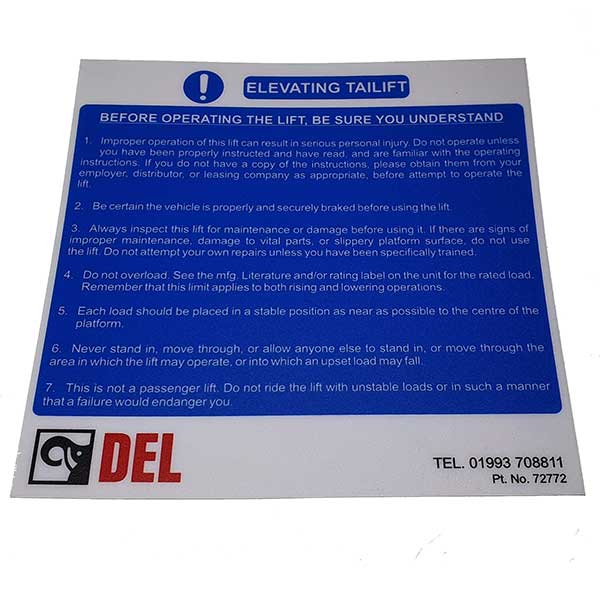 Urgent Warning Decal featuring bold text, ideal for commercial trailers and vehicles, highlighting important messages effectively.