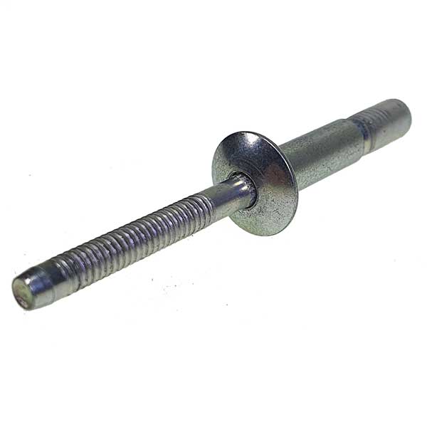 Close-up of Rivet Magnabulb 6.4 (4.8-6.8), a metal fastener ideal for commercial trailer parts, showcasing its precise design and sturdy build.